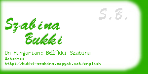 szabina bukki business card